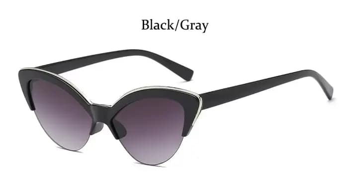 Lunettes de soleil œil de chat blanches vintage pour femmes, nouvelle mode, petites montures demi-ce