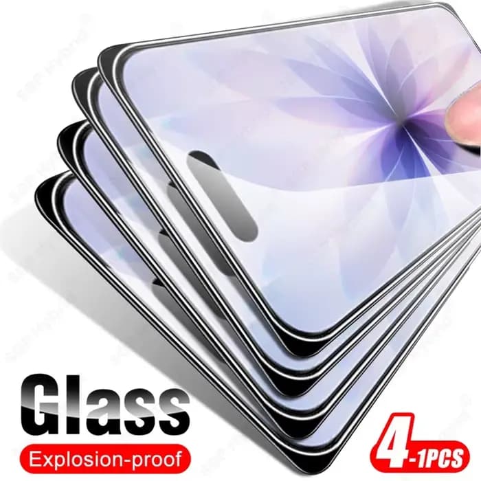 Lot de 4-1 verres protecteurs 9H pour coque iPhone 17, verre de protection HD pour iPhone 17 Pro Max