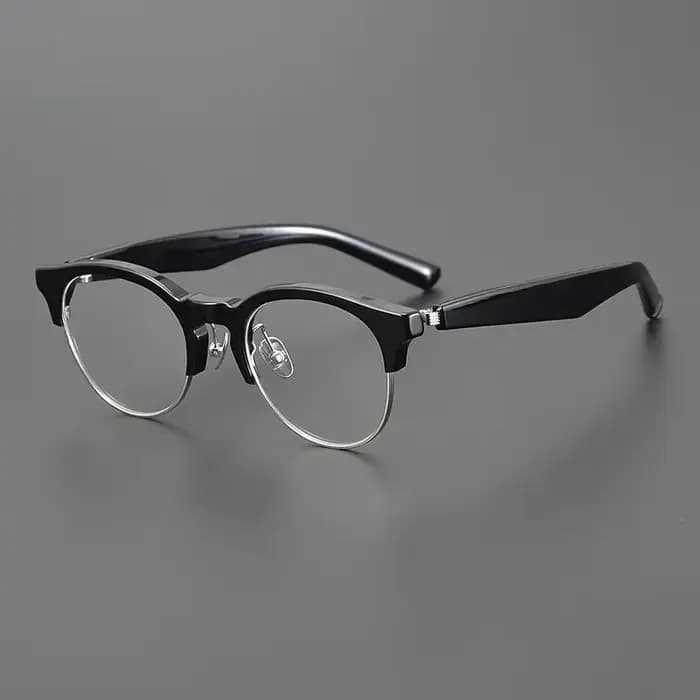 Style japonais lunettes cadre M-92 fait à la main qualité Vintage acétate ovale lunettes hommes femm