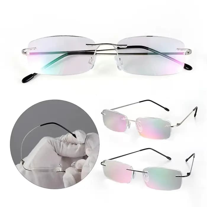 May Flower-Lunettes de lecture sans monture en titane pour hommes et femmes, blocage de la lumière b