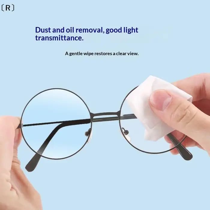 〔R〕100 lingettes nettoyantes pour lunettes, lingettes pour écrans de téléphone, pré-humidifiées, emb
