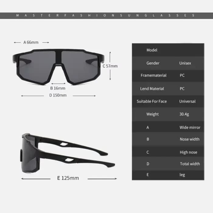 Nouvelles lunettes de soleil de cyclisme grand cadre UV400 nuances Protection UV Sports de plein air