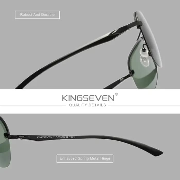 KINGSEVEN – lunettes de soleil polarisées sans monture en aluminium et magnésium, pour hommes/femmes