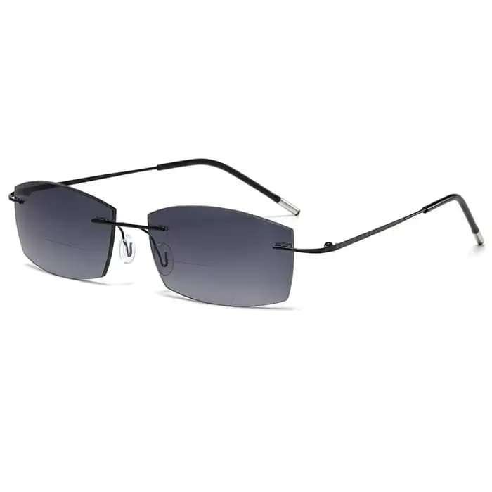 Lunettes de lecture bifocales sans cadre pour hommes, lunettes de soleil binoculaires, + 1.0, + 2.0,