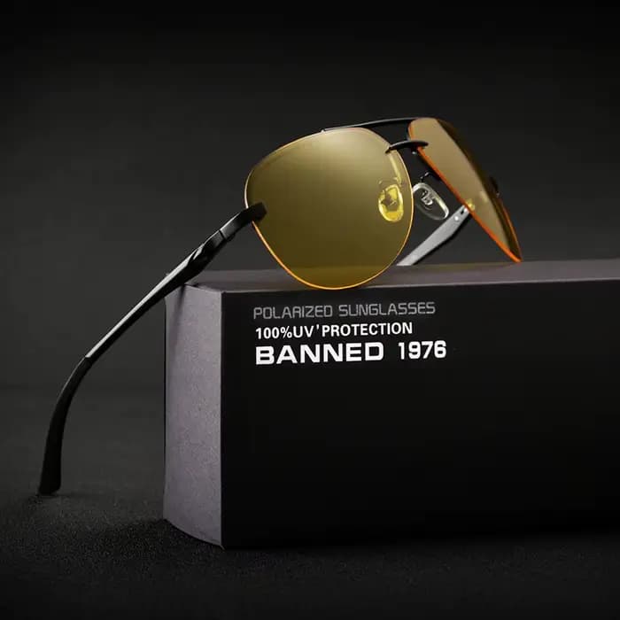 Lunettes de soleil polarisées en aluminium magnésium 2020 pour hommes et femmes, verres jaunes, Visi