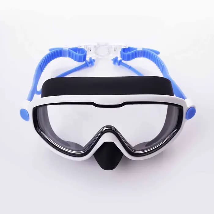 1 paire de lunettes de natation avec protection du nez, masque de natation à large champ de vision,
