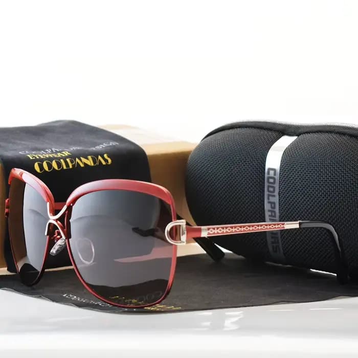Lunettes de soleil polarisées tendance 2026 pour femme, monture métallique rétro surdimensionnée, de