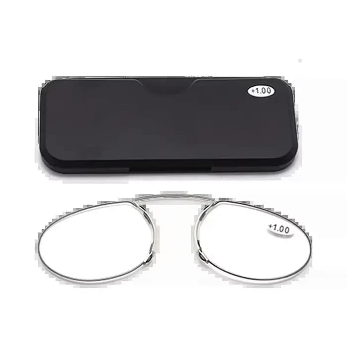 Lunettes de lecture à pince-nez sans bords, Mini lunettes paresseuses portables sans jambes pour hom