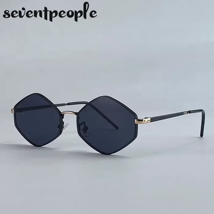 Lunettes de soleil hexagonales à petite monture pour femme, style punk, marque de luxe 2026, classiq