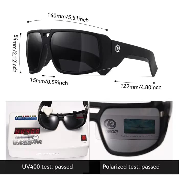 KDEAM Muscle Car Styling et performances sérieuses lunettes de soleil polarisées pour hommes lunette
