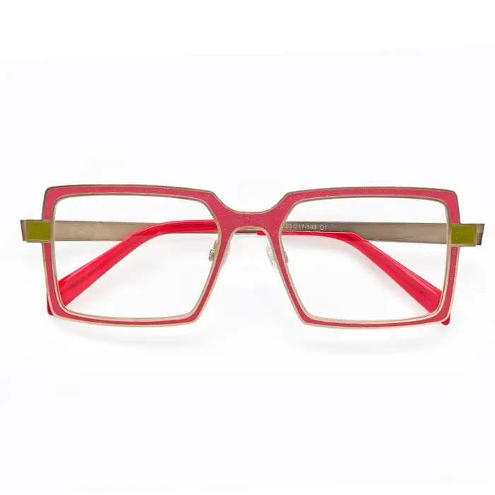Monture de lunettes tendance, lunettes de presbytie en métal léger, fabriquées à la main, unisexe