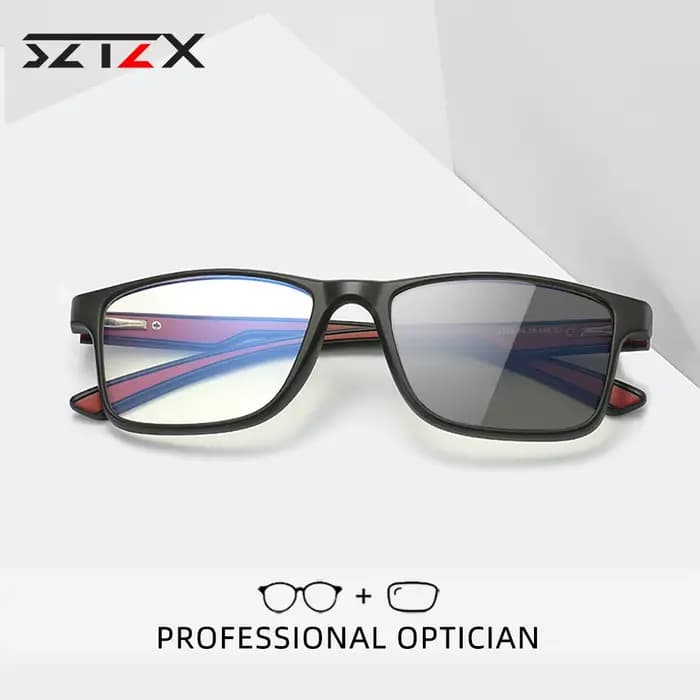 SZTZX lunettes de lecture photochromiques classiques Anti-lumière bleue TR90 lunettes optiques carré