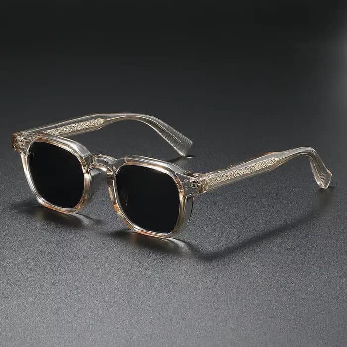 Nouvelles lunettes de soleil polarisées unisexe noyau métallique CP lunettes de soleil carrées Rivet