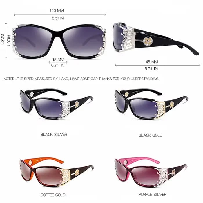 PARZIN – lunettes de soleil polarisées de luxe pour femmes, pour la conduite, Vintage, pour dames, n