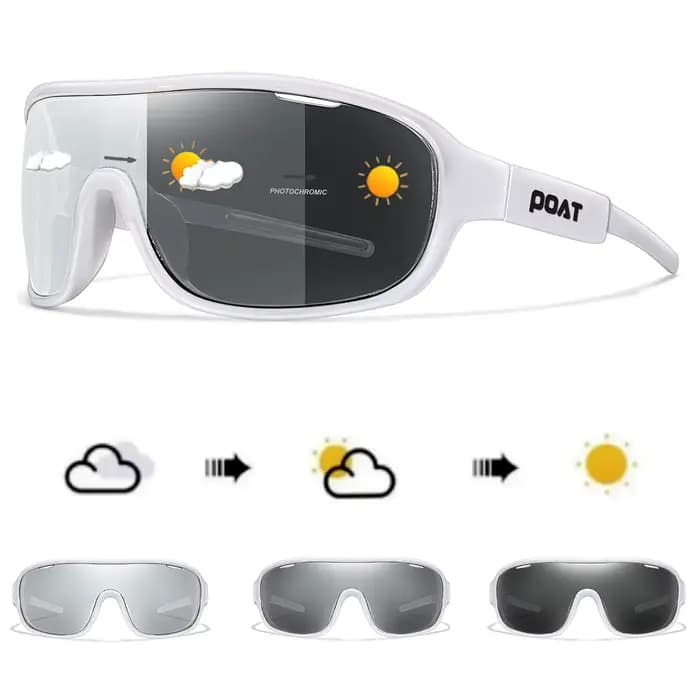 POAT marque hommes femmes polarisées photochromique en plein air route cyclisme lunettes sport cycli