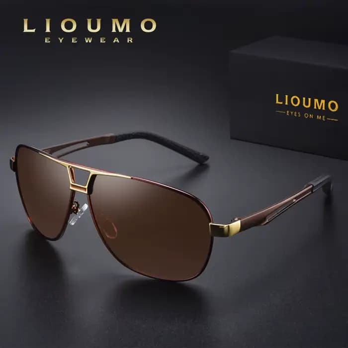 Top qualité carré rétro photochromique aluminium lunettes de soleil hommes polarisées conduite femme