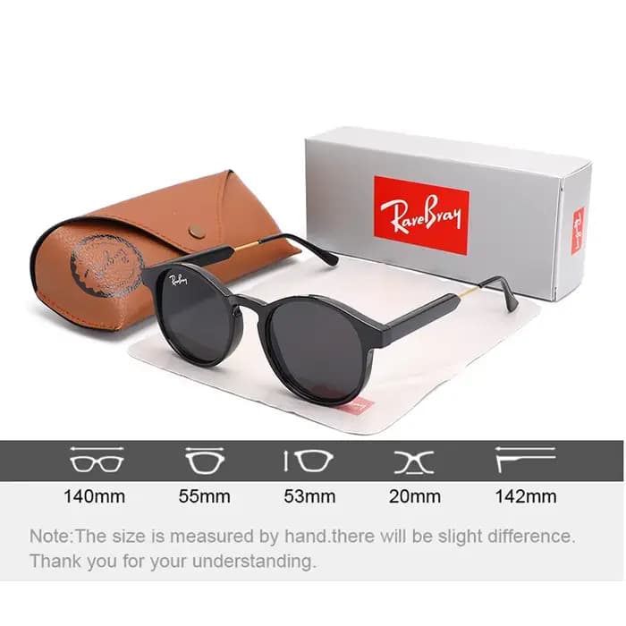 RareBray Vintage noir cercle lunettes De soleil concepteur lunettes rondes Anti UVA lunettes De sole