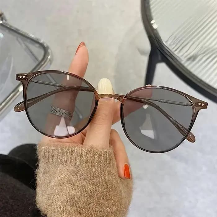 Lunettes de myopie intelligentes bloquant la lumière bleue, monture ronde, Ultra légères, à couleur