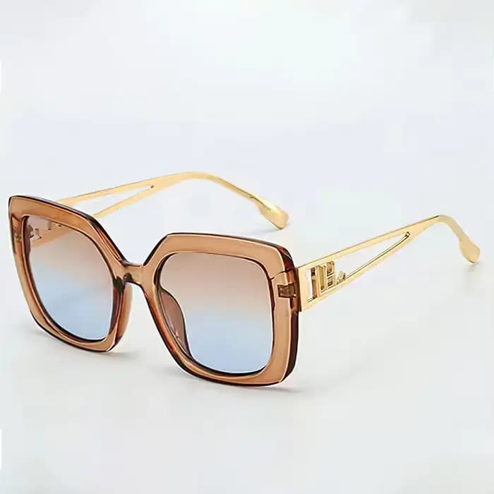 Nouveau 2025 lunettes de soleil Vintage pour femmes à la mode cadre Transparent dégradé lentille lun