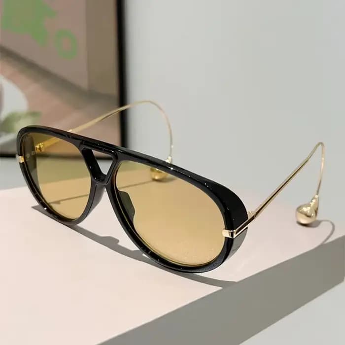 GM LUMIAS lunettes de soleil pilote surdimensionnées nouveau dans la mode Double pont dégradé lunett