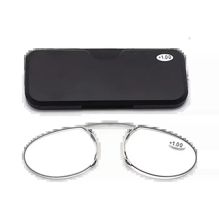 Lunettes de lecture à pince-nez sans bords, Mini lunettes paresseuses portables sans jambes pour hom