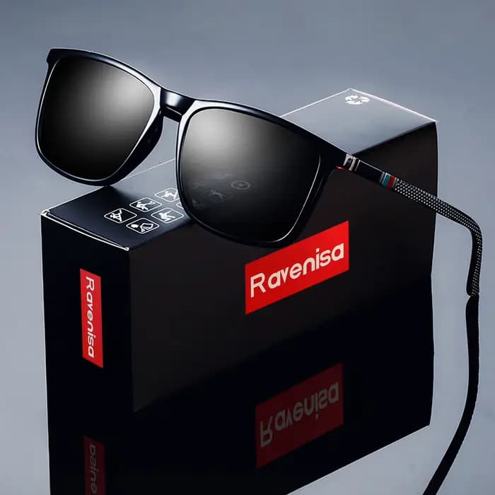 Lunettes de soleil polarisées carrées pour hommes, conduite, pêche, marque de luxe de styliste, UV40