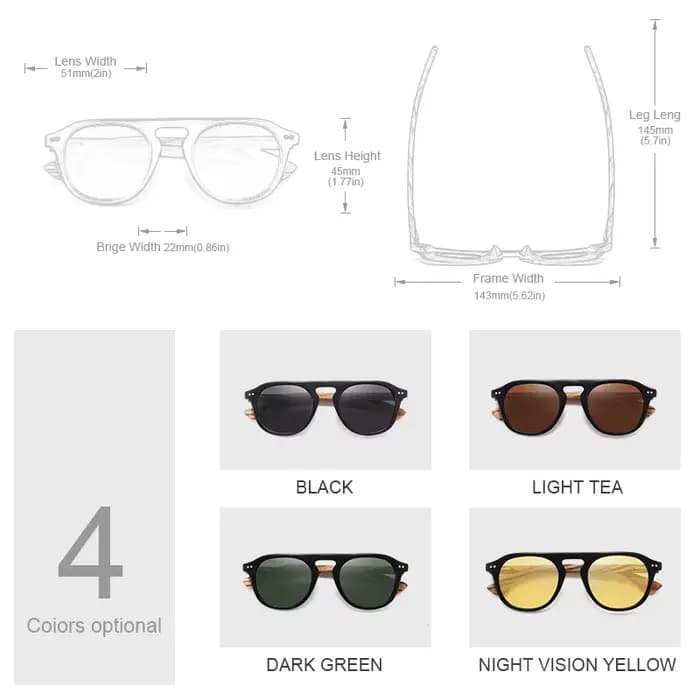 Oi bois marque classique lunettes de soleil pour Mem femmes polarisées UV400 Protection lunettes en