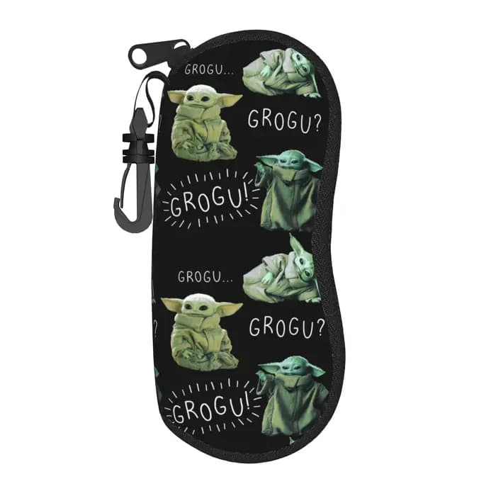 Étui à lunettes Grogu Yoda Mandalorian W-Warss, étui à lunettes unisexe avec fermeture éclair étanch