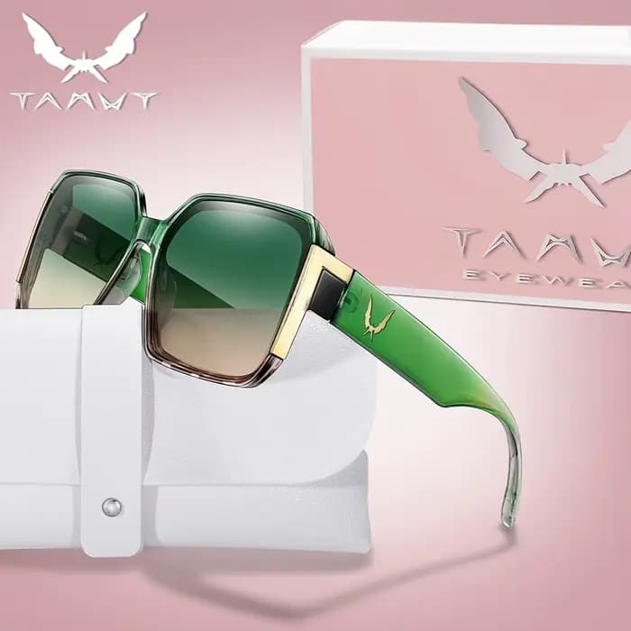 Lunettes de soleil de vacances de luxe pour femmes et hommes, nuances carrées de rue tendance avec p
