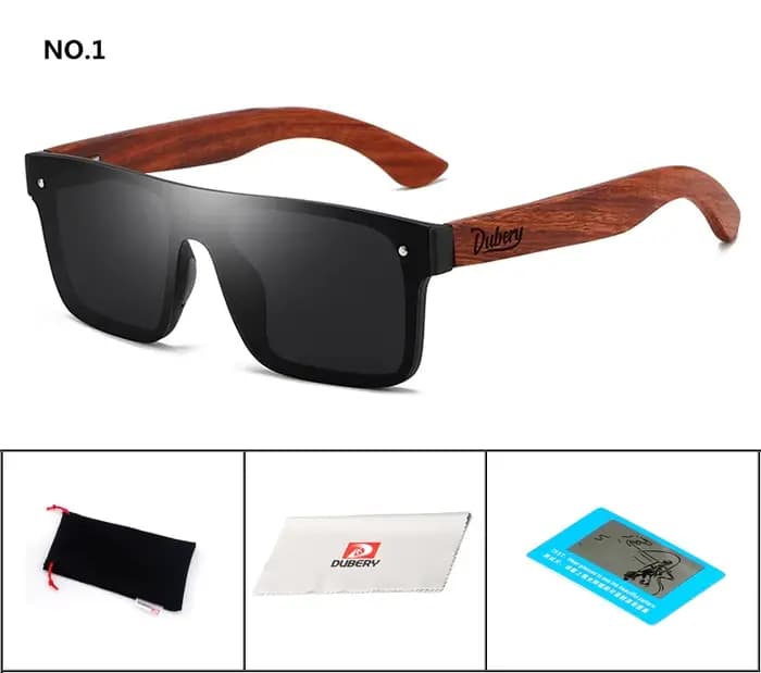 DUBERY lunettes De soleil en bois naturel hommes lunettes De soleil polarisées mode Original bois Oc
