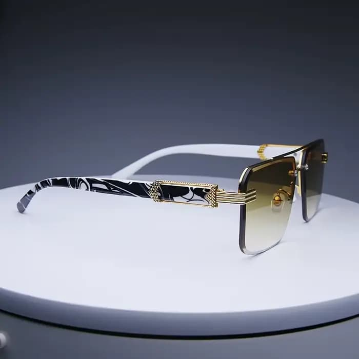 Lunettes de soleil sans bords pour hommes et femmes, à la mode, sans cadre, classiques, petits carré