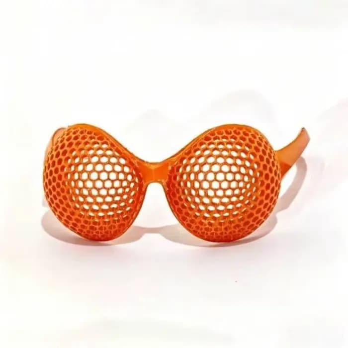 Lunettes amusantes et créatives imprimées en 3D, lunettes colorées à monture creuse pour accessoires
