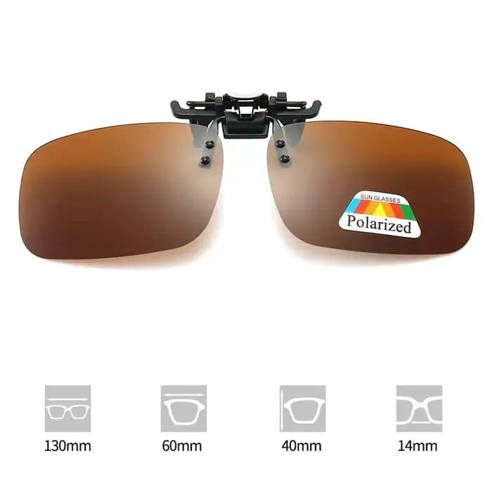 Clips pour lunettes de soleil polarisées, Clip pour lunettes de conduite, Vision nocturne, UV400, nu
