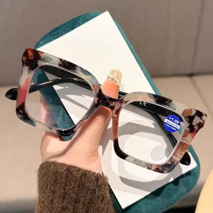 Lunettes de lecture de luxe imprimées flore pour femmes, tendance, nouveau Style, grand cadre, hyper