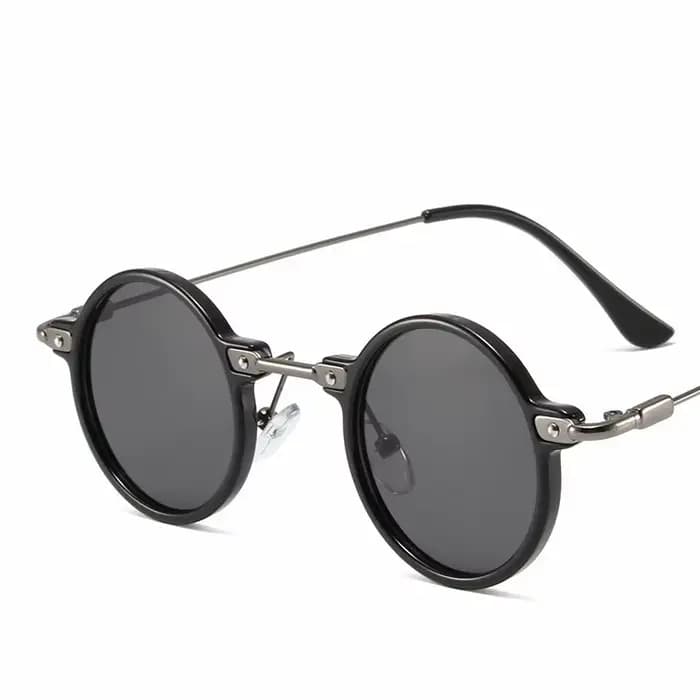 Lunettes de soleil rondes rétro pour hommes et femmes, Steampunk, lunettes de soleil, marque de créa