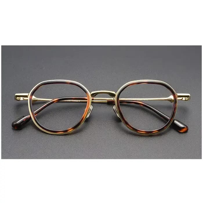 Lunettes en acétate + purTitannium faites à la main, monture à sourcils, optique, motifs délicats, V