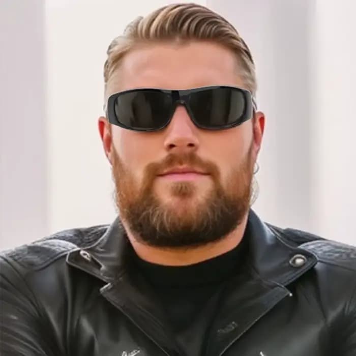 Prévention Jcorde I-Lunettes de soleil super foncées pour hommes, noires, rondes, protection UV400,