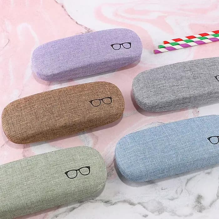 Étui à lunettes de mode coque rigide tissus de lin étuis à lunettes couverture de protection pour ho