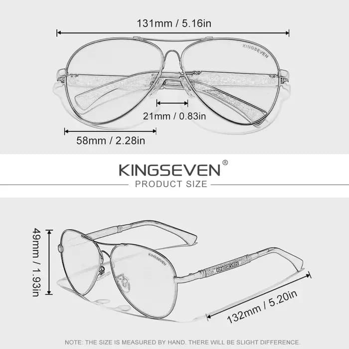 KINGSEVEN Original Vintage classique pilote lunettes de soleil femmes hommes lunettes conduite haute