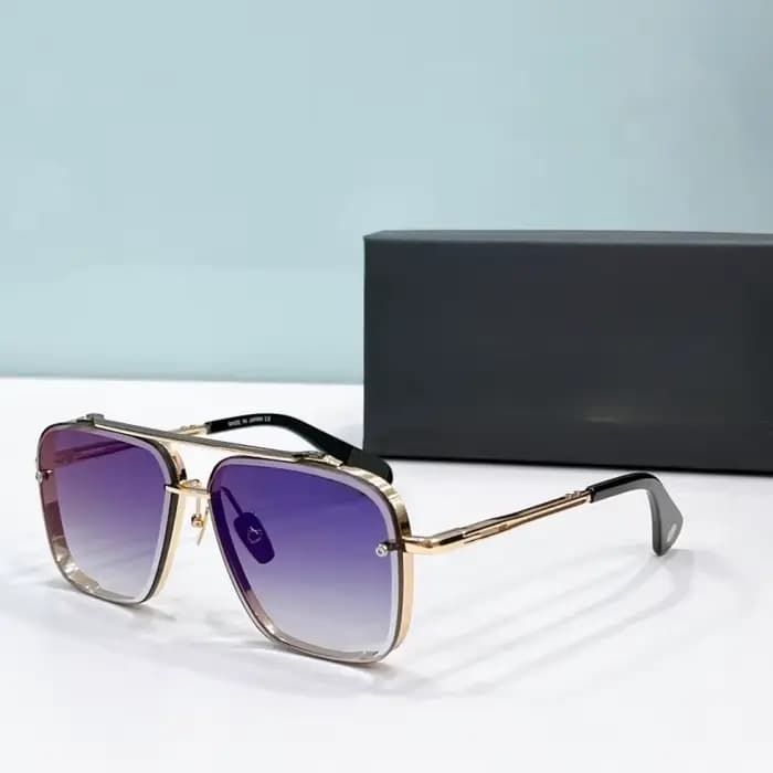 DITAA MACH-SIX limité marque de luxe hommes lunettes de soleil femmes pilote alliage lunettes extéri