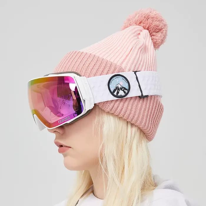 Copozz lunettes de Ski polarisées magnétiques Anti-buée hiver Double couche Protection UV400 hommes