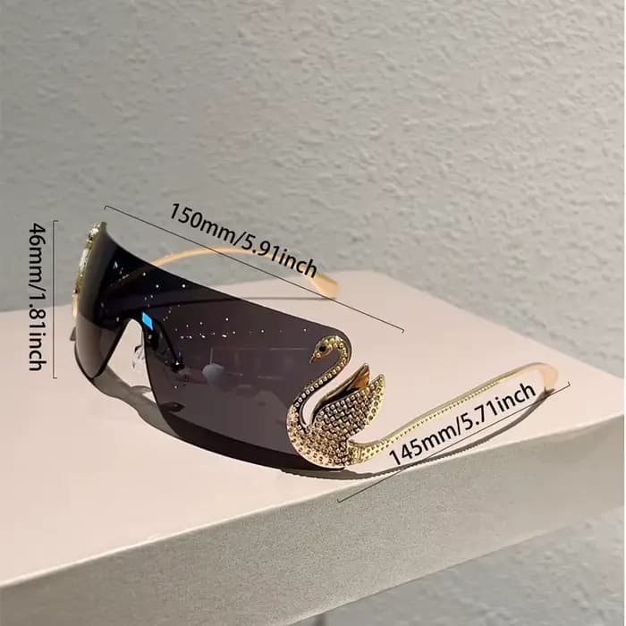 KAMMPT sans monture Y2k lunettes de soleil femmes mode monobloc dégradé nuances 2025 nouveau à la mo