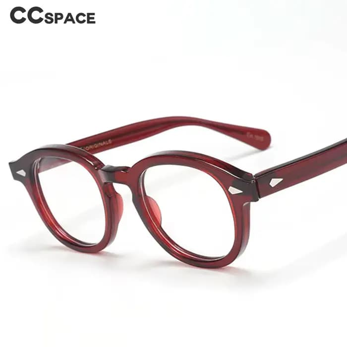 Lunettes Optiques Rondes Rétro en Acétate pour Homme et Femme, Monture Personnalisée, à Rivets, à la