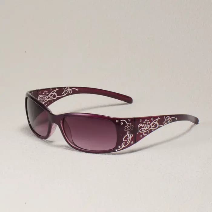 Lunettes de soleil à monture carrée incrustée de diamants, décoration à motifs, Style rétro, mode cl