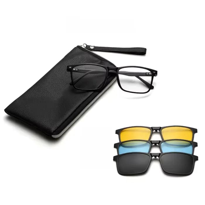 YIMARUILI mode Blg taille TR90 lunettes magnétiques polarisées à clipser femmes carré optique Prescr