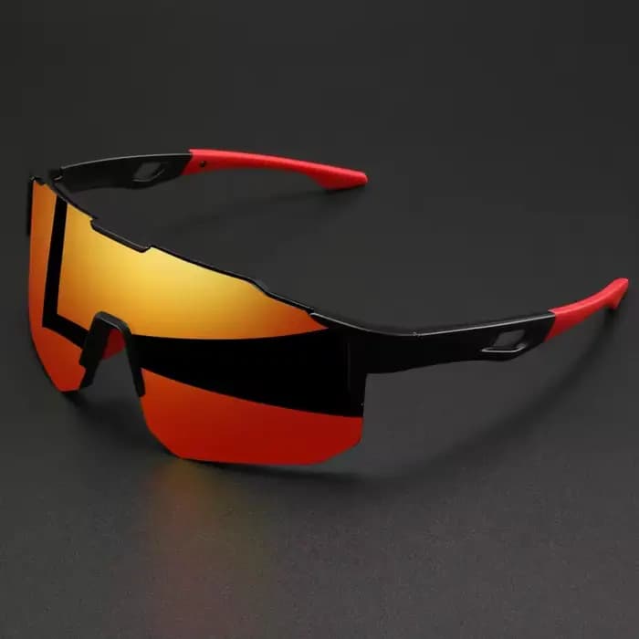 Lunettes de soleil sportives surdimensionnées et colorées - Design enveloppant, ajustement confortab