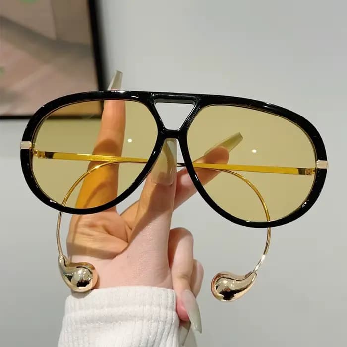 GM LUMIAS lunettes de soleil pilote surdimensionnées nouveau dans la mode Double pont dégradé lunett
