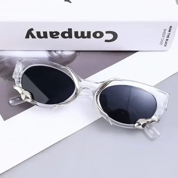 Lunettes de soleil Y2k avec serpents, mode Vintage ovale pour femmes, rétro, marque de luxe, Design