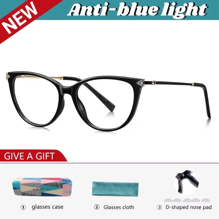 VICKY nouvelle mode Unique Simple oeil de chat conception femmes Anti-lumière bleue lunettes de lect
