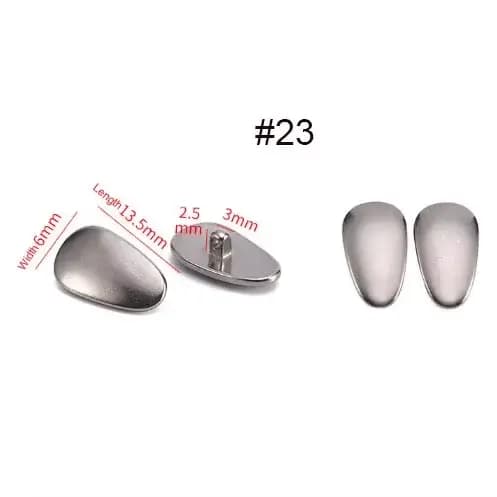 10 paires (20 pièces) plaquettes nasales antidérapantes en titane pour lunettes de soleil lunettes e
